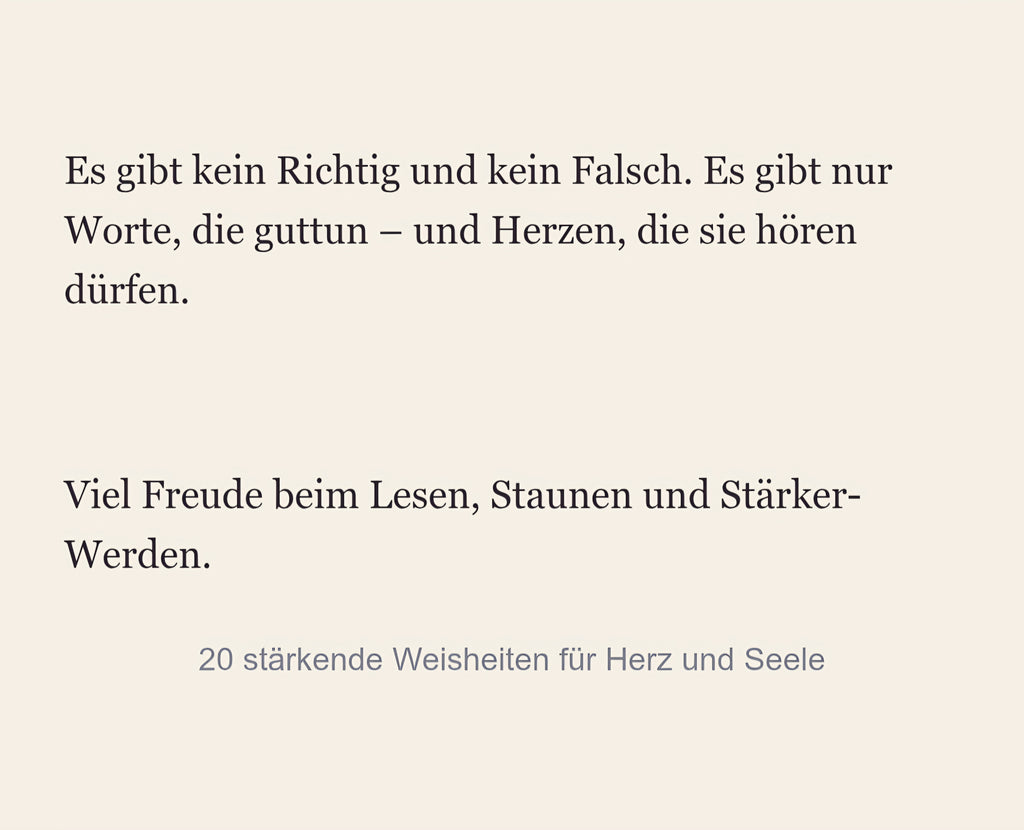 20 stärkende Weisheiten für Herz und Seele zum Audrucken und Ausschneiden (PDF-Download)