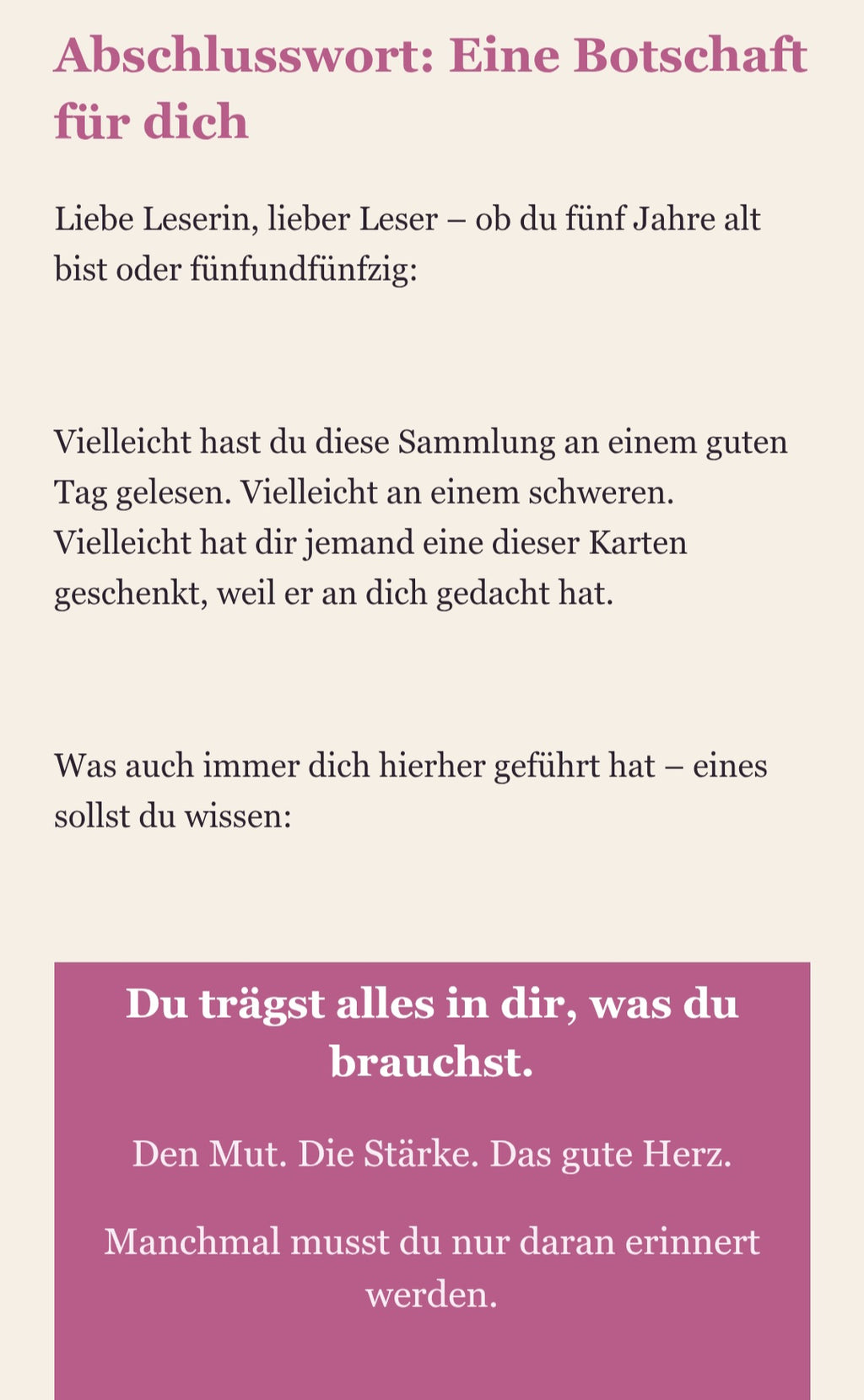 20 stärkende Weisheiten für Herz und Seele zum Audrucken und Ausschneiden (PDF-Download)