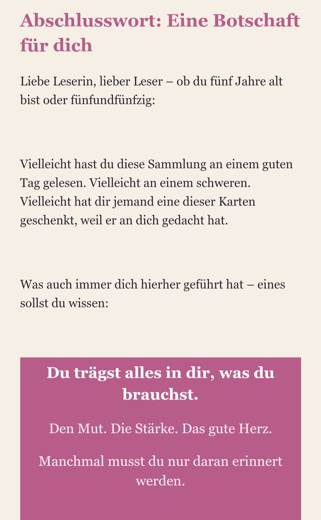 20 stärkende Weisheiten für Herz und Seele zum Audrucken und Ausschneiden (PDF-Download)